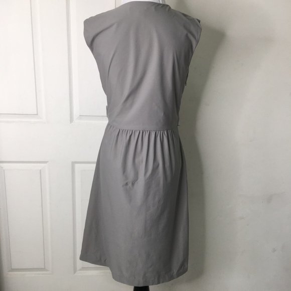 Diane von Furstenberg Women's Alba Two Gray Sheath Dress Size 6 Sleeveless - Picture 7 of 14